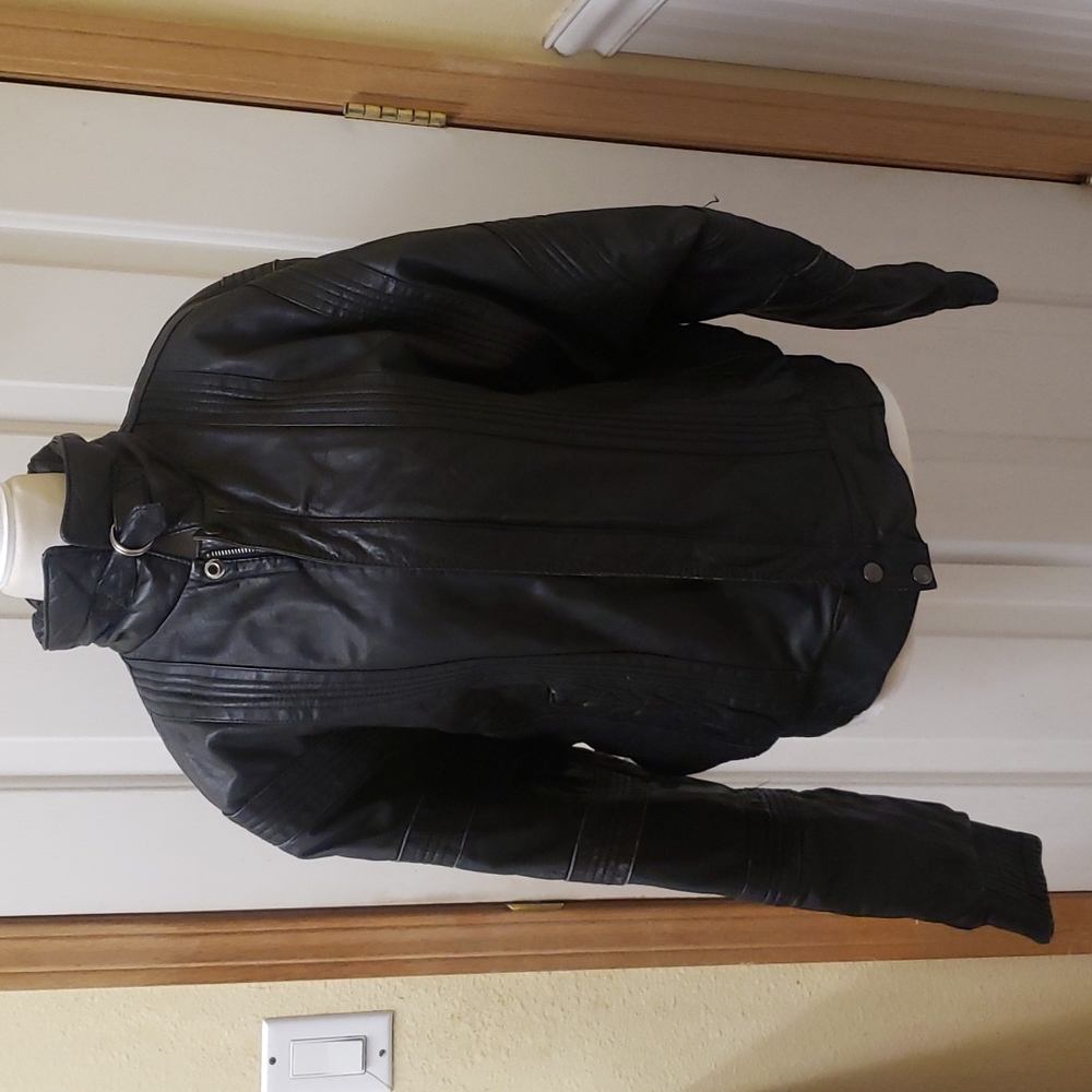 Midway Vintage Black Leather Jacket